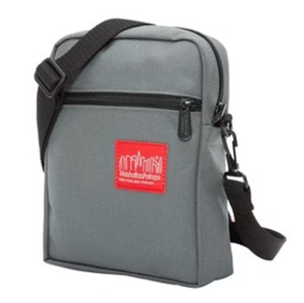 Manhattan Portage Signature "Emblem City Lights" Crossbody Bag in Gray